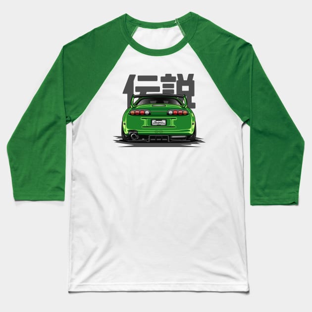 The Legend Supra MK-4 (Green Lime) Baseball T-Shirt by Jiooji Project